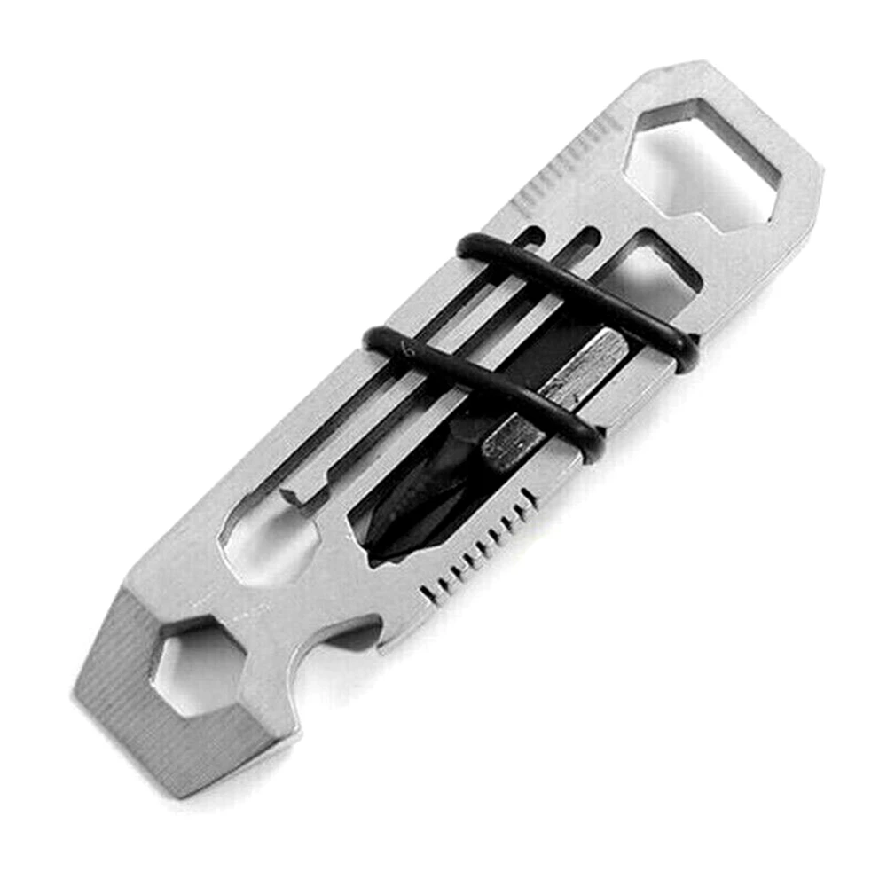 

Outdoor Camping Equipment 6 in 1 EDC Gadget Keychain Supplies Bottle Opener Multi-Function Tools Wrench Survival Pocket Tools