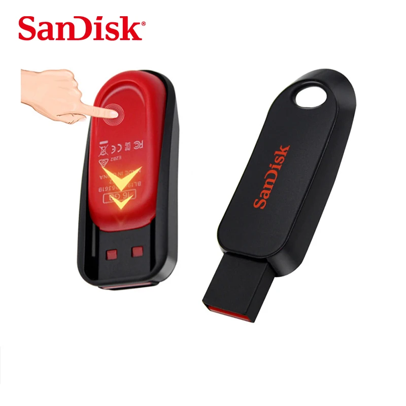 SanDisk USB 2,0 CZ62 мини-накопитель 64 ГБ 32 ГБ 16 ГБ USB флеш-накопитель карта памяти U диск USB ключ Флешка для ПК
