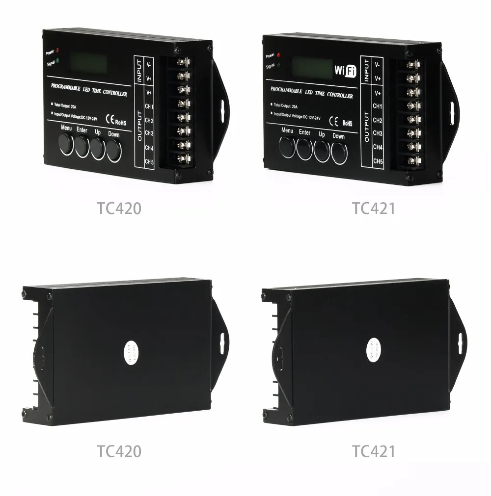 TC420 TC421 TC423 Программируемый RGB светодиодный контроллер Диммер 5 каналов общий анод для RGB светодиодный освещение аквариума