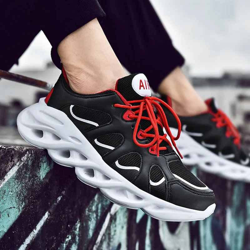 Модные мужские кроссовки с вырезами Zoom Air амортизация спортивная обувь для бега легкая повседневная обувь, увеличивающая рост