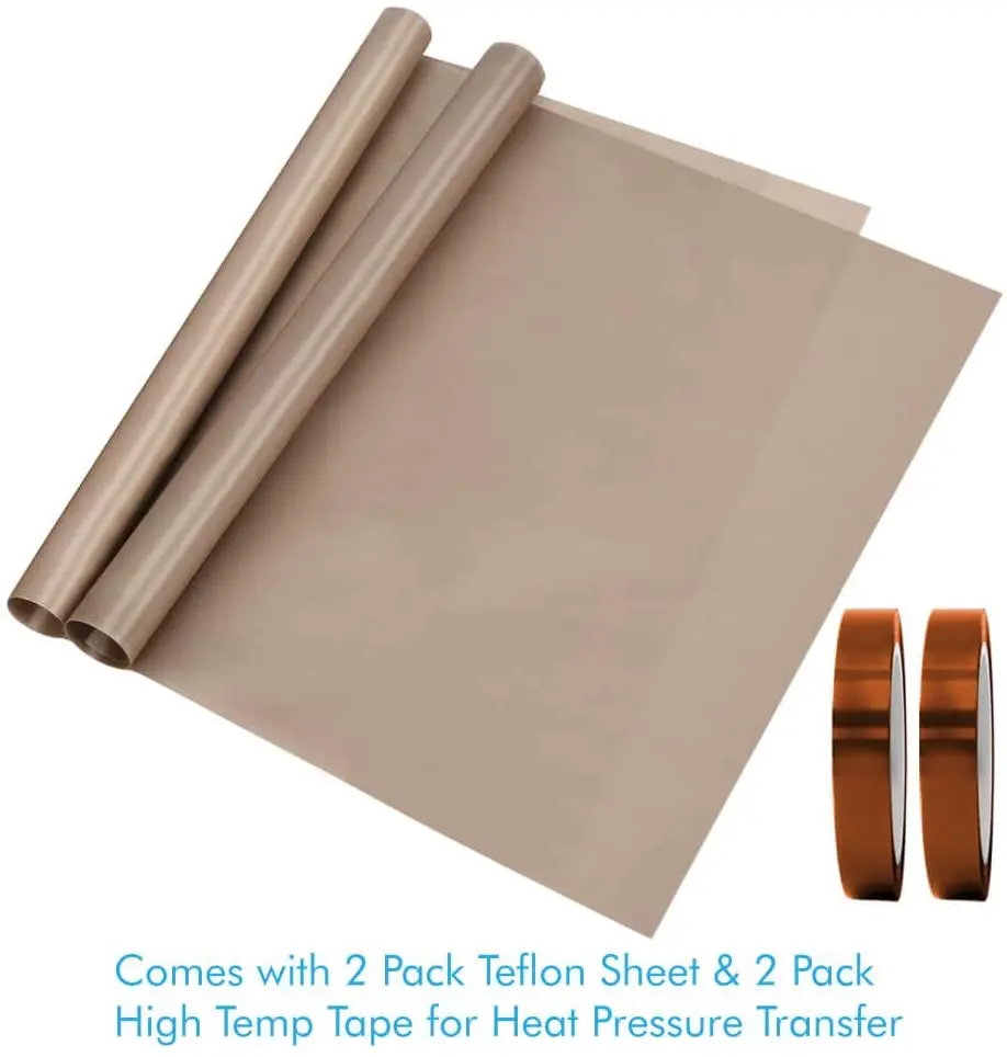 Sublimation Resistant 4 Pack Heat Tape High Temp Teflon Sheet For Vinyl Press 
