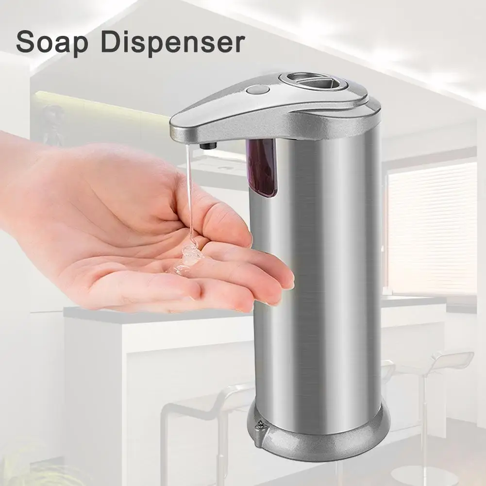 

Automatic Liquid Soap Dispenser Stainless Steel Sensor Kitchen Lotion Bottle New