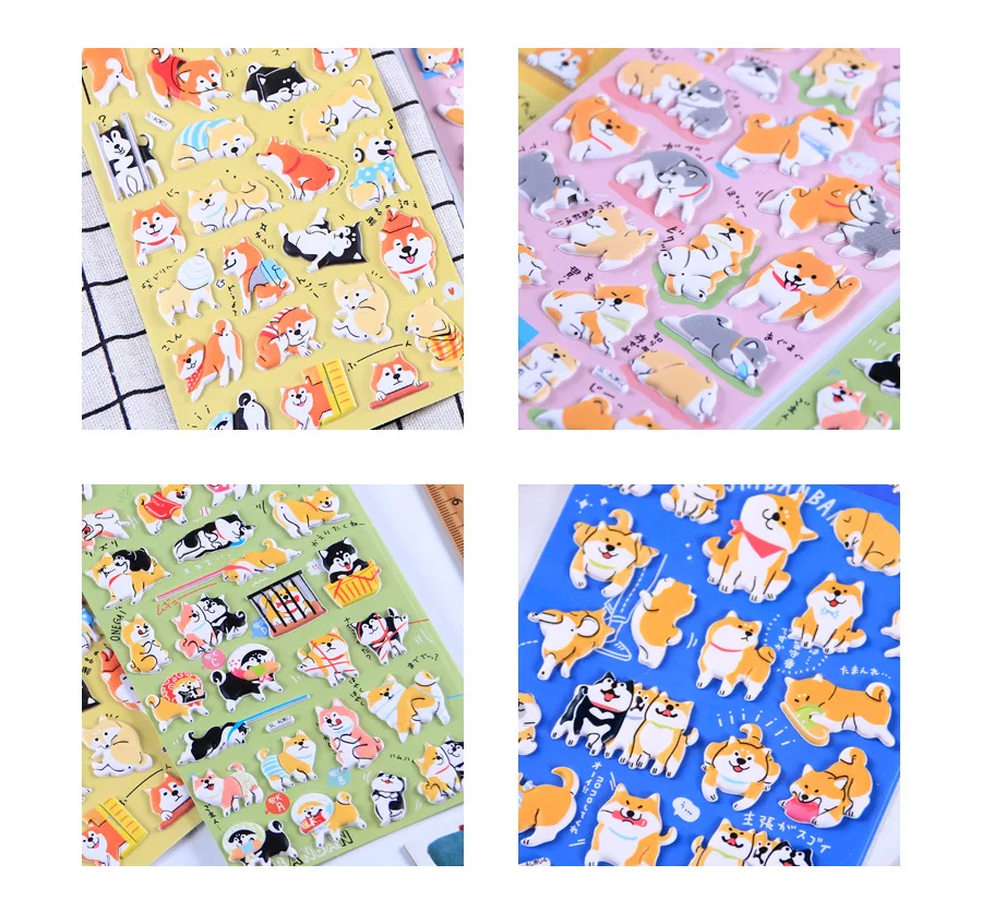 1 Набор/1 лот Kawaii канцелярские наклейки японский стиль Шиба ину Декоративные наклейки для мобильного телефона Скрапбукинг DIY наклейки для рукоделия