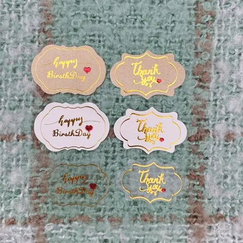 

120 Pcs/lot Thank you happy birthday Scrapbooking for Package Stationery Stickers Seal Labels