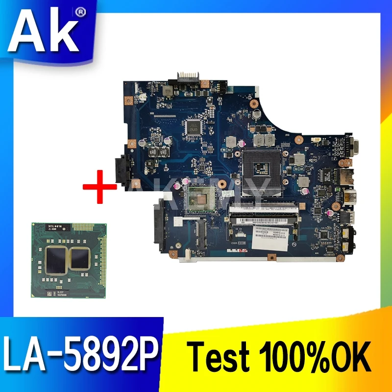 Akemy NEW70 LA-5892P для ноутбука Acer aspire 5741 г 5742 PC материнская плата + радиатор а не LA-5891P