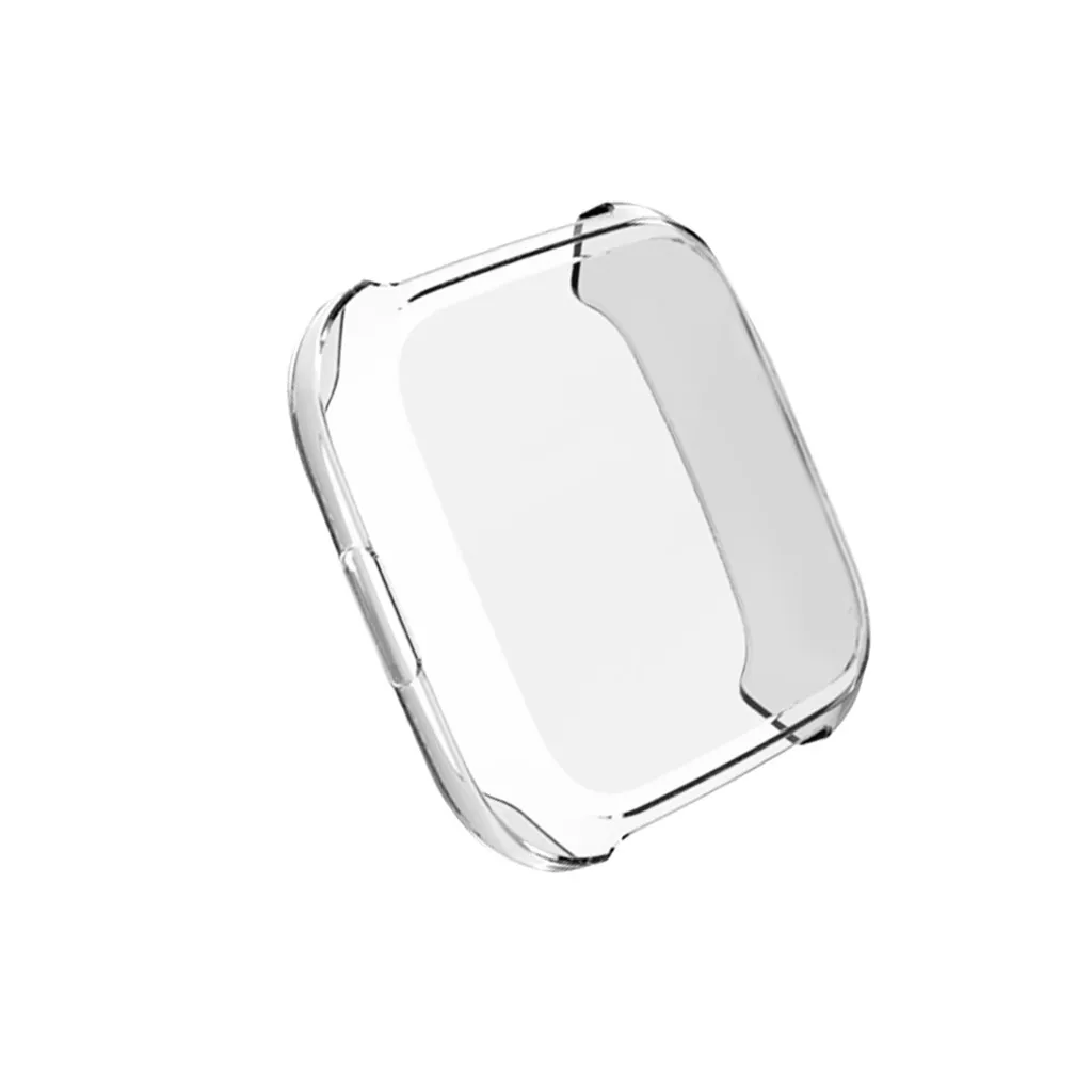 Прозрачный Гальванический мягкий, из ТПУ, защитный чехол для Fitbit versa Lite Смарт часы мягкий силиконовый Полный Защитный чехол Горячая Распродажа - Цвет: Прозрачный