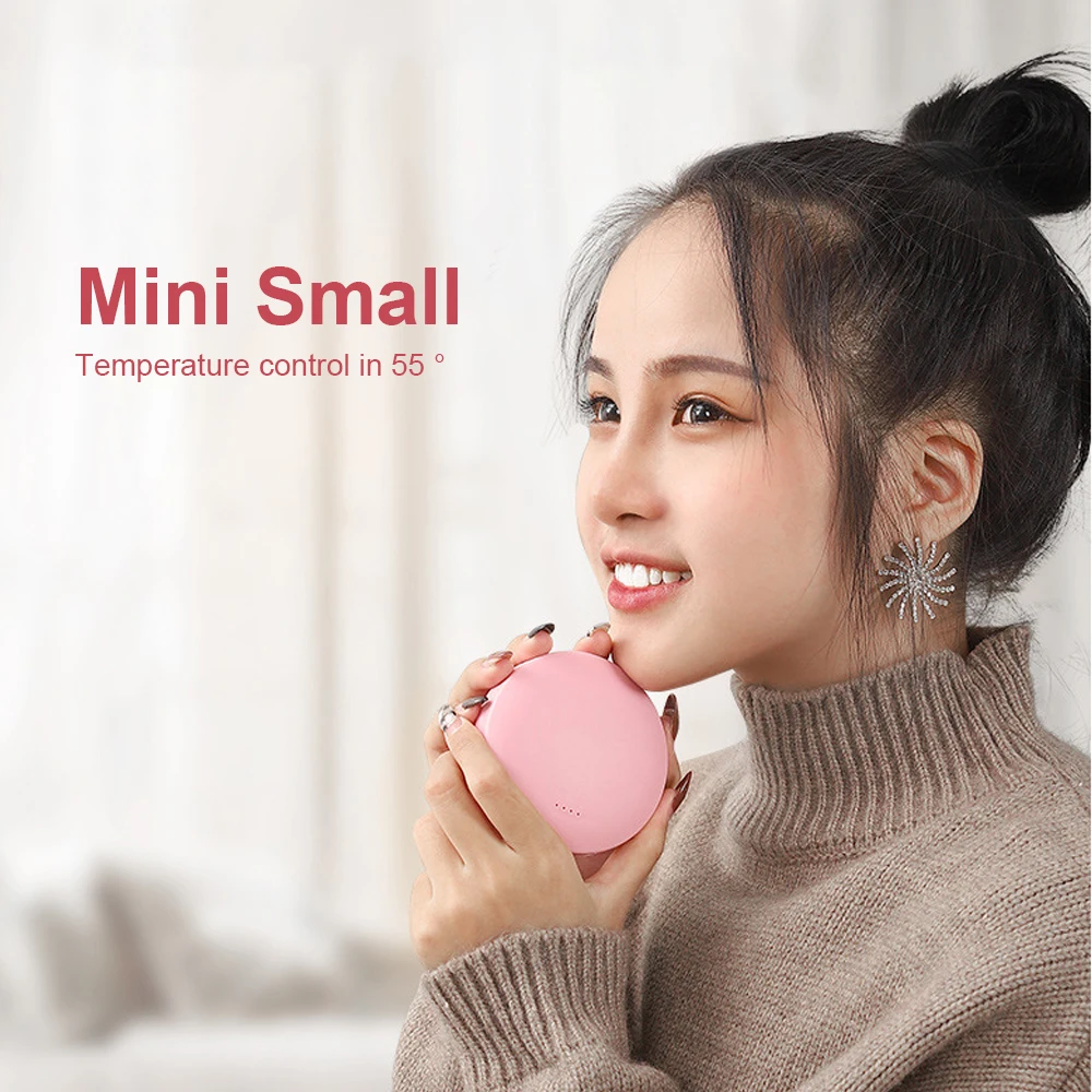

Round 2 in 1 3000mAh Power Bank Hand Warme Portable Mini Electric Hand Warmer Pocket Power Bank Double-Side Heating USB 5V/1A