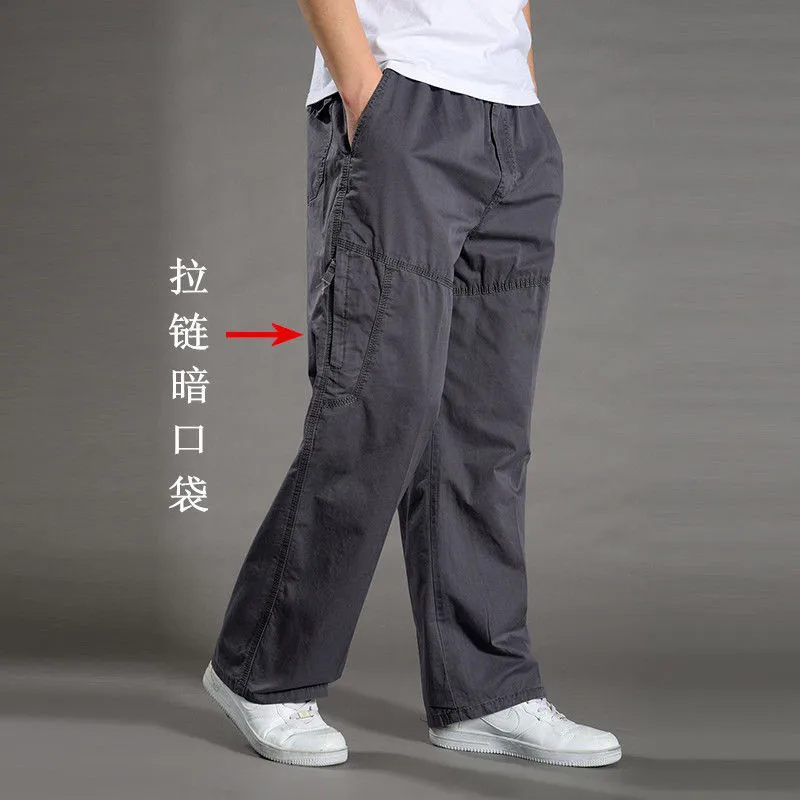Men' Cargo Pants Cotton Work Wear In Large Climbing Joggers Sweatpants...