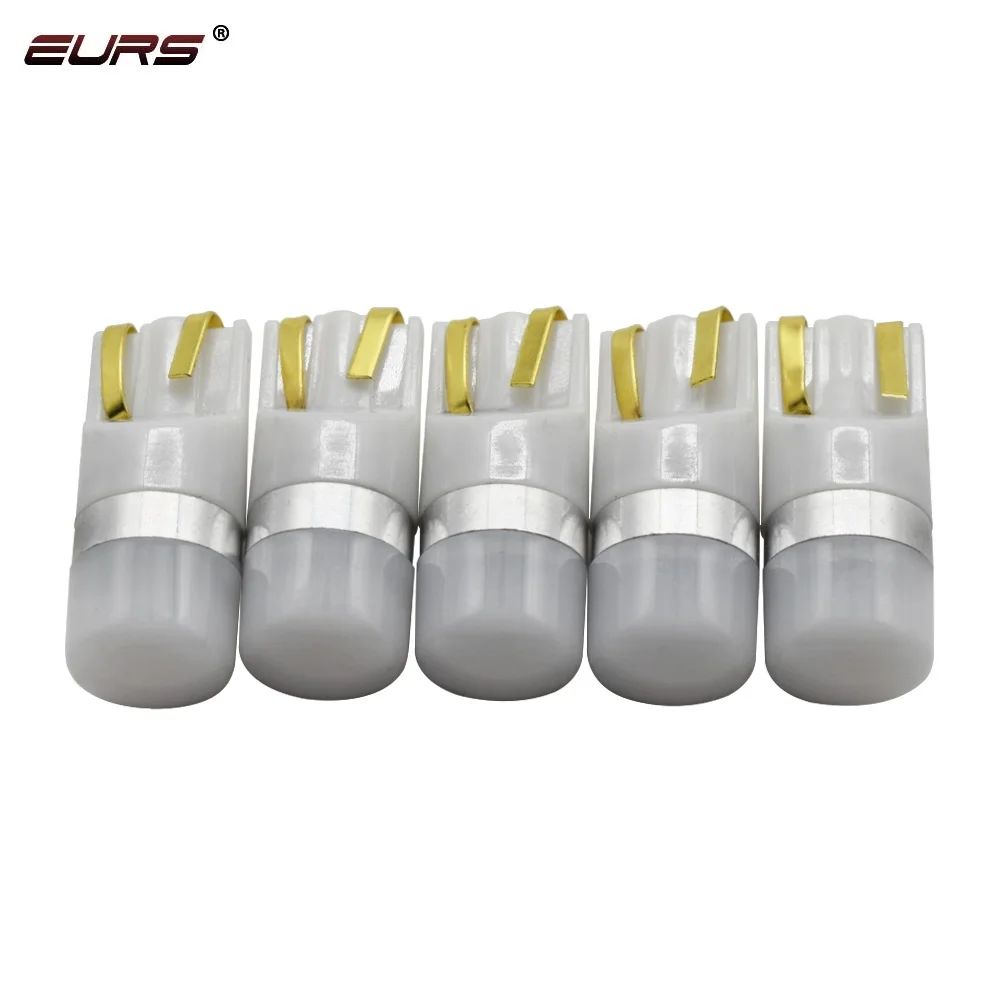 EURS 100 шт. T10 Светодиодный лампочки Canbus T10 3030 1smd W5W 168 194 светодиодный просвет Боковой габаритный фонарь светильник s светодиодный внутренний светильник задний багажник лампа 9-30 в