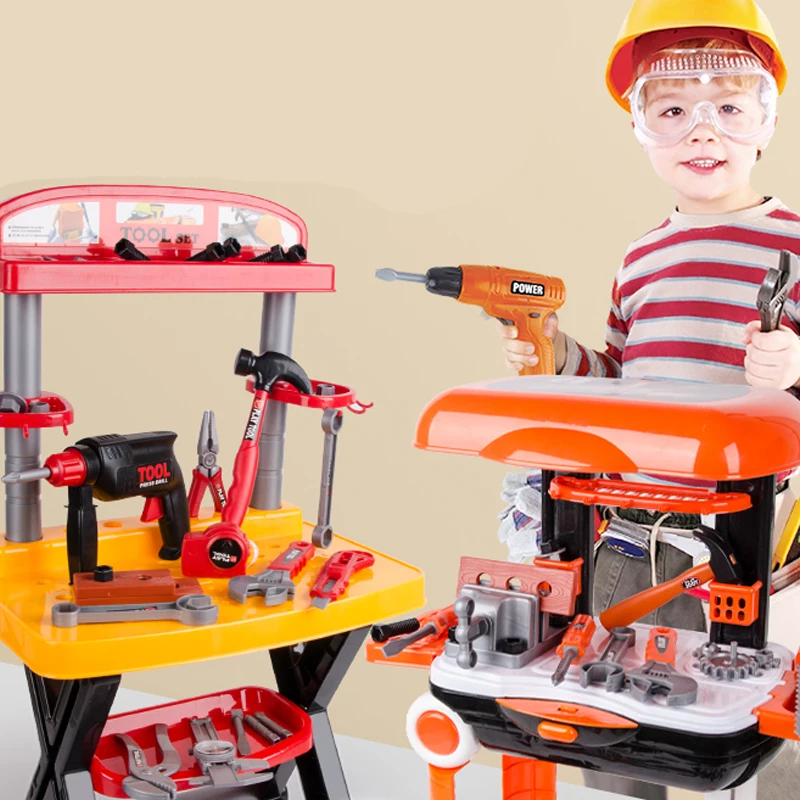 Kids Boys Toys Tool Sets Play Toolbox with Electronic Cordless Drill Popular Gif