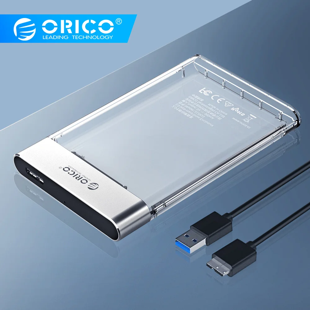 ORICO HDD чехол 2 5 дюймов прозрачный добавить металлические SATA USB 3 0 &quotSSD жесткий диск