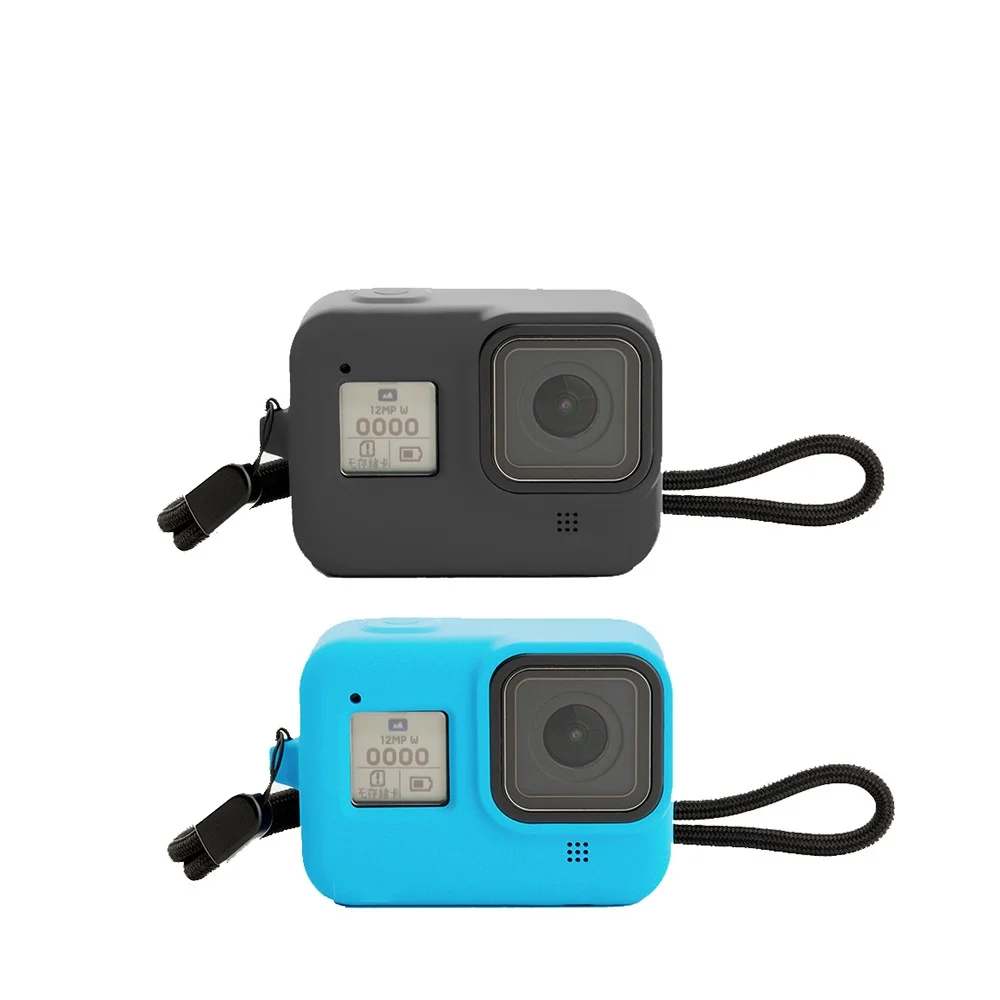 Силиконовый чехол для Gopro Hero 8, черный чехол, защитный чехол для Gopro 8, аксессуары для экшн-камеры