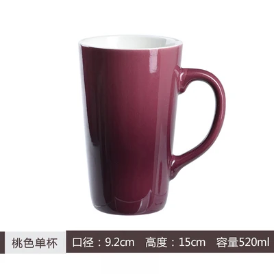 mug c Красочная керамическая кружка градиентная глазурь кофейная чашка с крышкой Ложка Бытовая большая емкость кофейная молочная чайная чашка стакан - Цвет: mug c