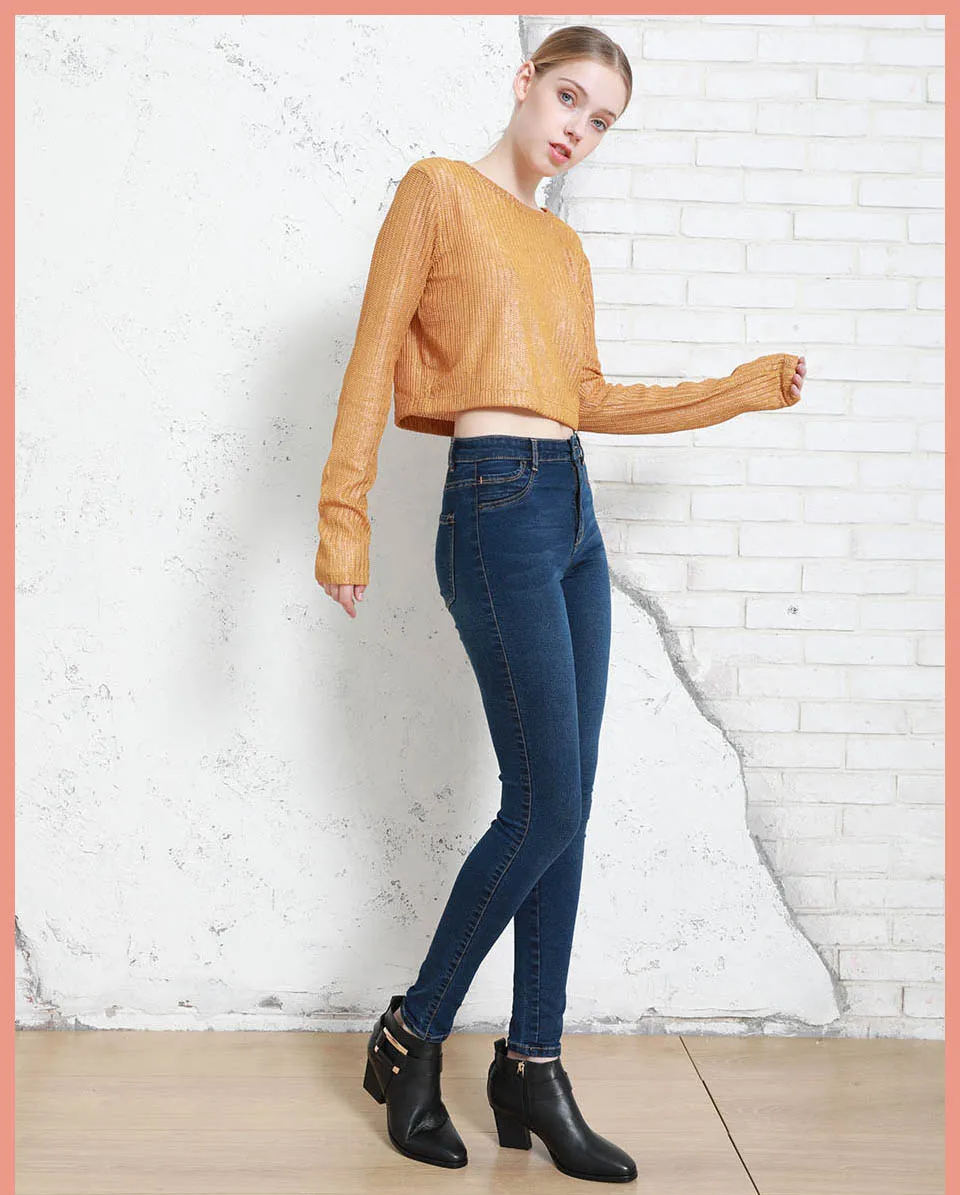 Зимние джинсы Vrouwen скинни Broek супер стрейч поддельные Voorzijde карман Tail Blauw Grijs Zwart Wit тонкие эластичные джинсы