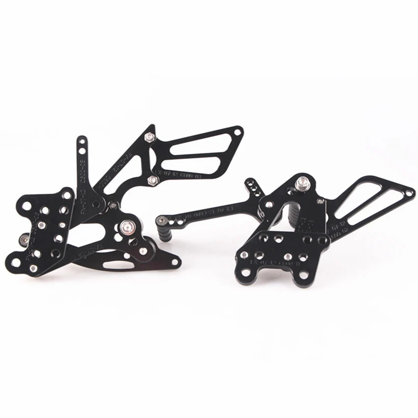 Регулируемые Задние подножки педали для Honda CBR600 F5 2007- 2008 2009 2010 2011 2012 2013 черный