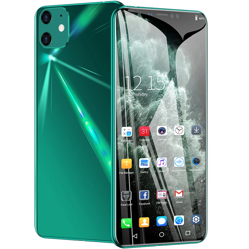 Green Нотч экран Android 9,1 большой экран 6 дюймов смартфон 11Pro разблокированный мобильный сотовый смартфон Google Play магазин бесплатный подарок - Цвет: Green
