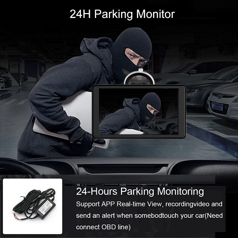 7 Inch Drive Recorder GPS WIFI Car Dvr Mirror 4G Dash Cam for car Dashboard Car Camera Recorder Parking monitoring 2GB RAM 32GB