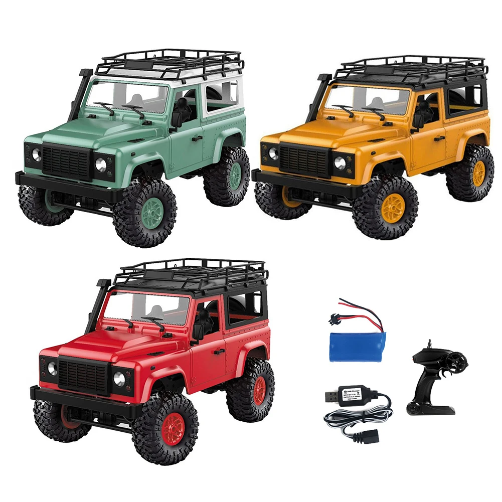 

MN-90 1/12 2.4G 4WD RC Car W/ Front LED Light 2 Body Shell Roof Rack Crawler Truck RTR Toy