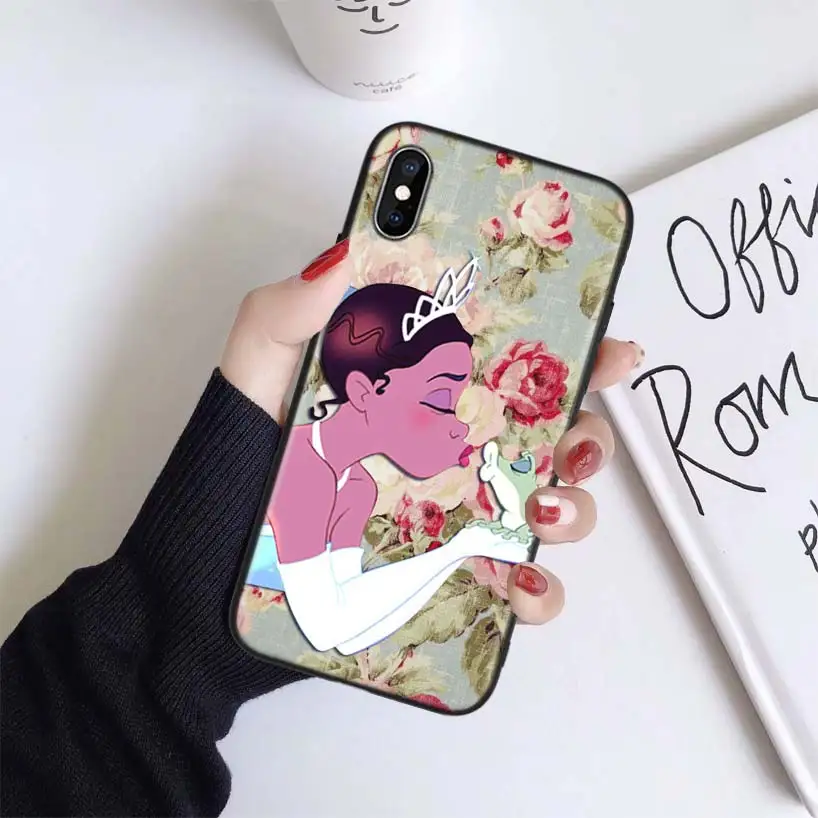 Чехол Disneys принцесса сердце для Apple iphone 11 Pro XR XS Max X 7 8 6 6S Plus 5 5S SE Черный силиконовый чехол для телефона