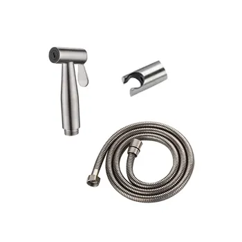 

Toilet Hand Held Bidet Sprayer Kit Brass Chrome Plated Bathroom Bidet Faucet Spray Shower Head With Hose & T-Adapter & Holder