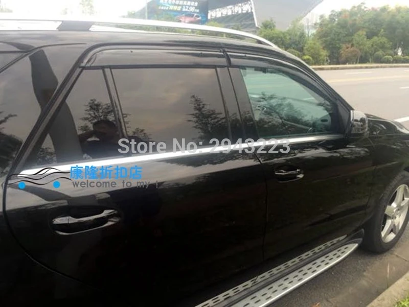 Для BENZ GL350 GL450 GL500 GL550 2006- ABS пластиковые вентиляционные Защита от солнца и дождя щит Delflector окно козырек тенты крышка 4 шт