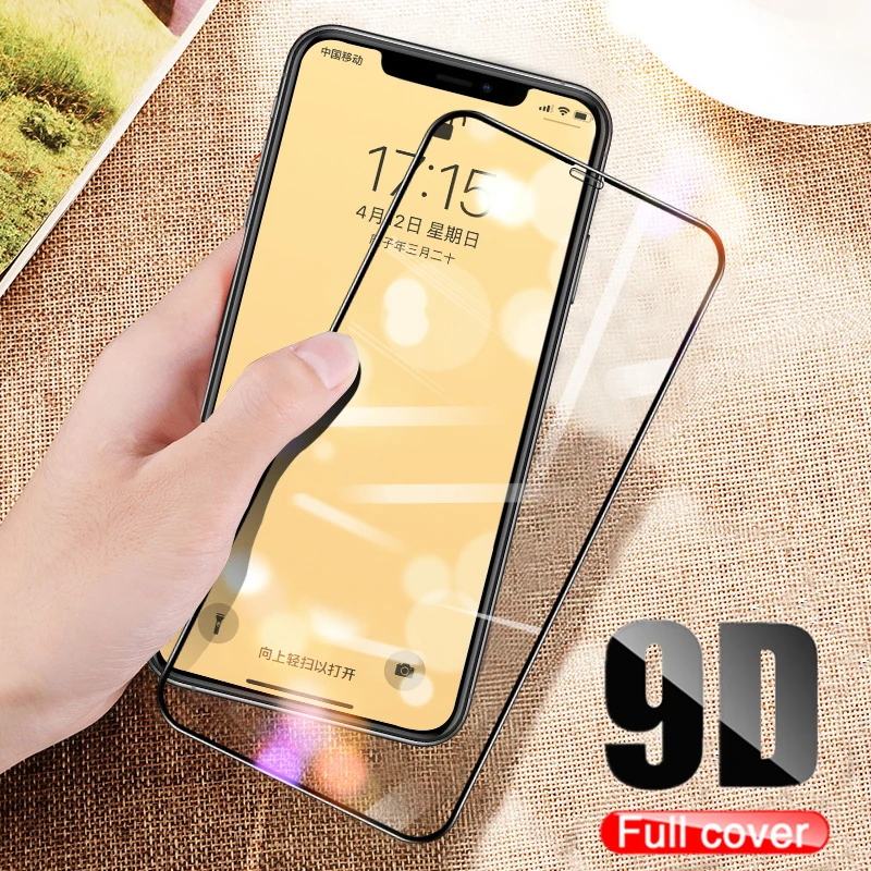 9D полное покрытие закаленное стекло для iPhone XS Max XR X Взрывозащищенная защитная