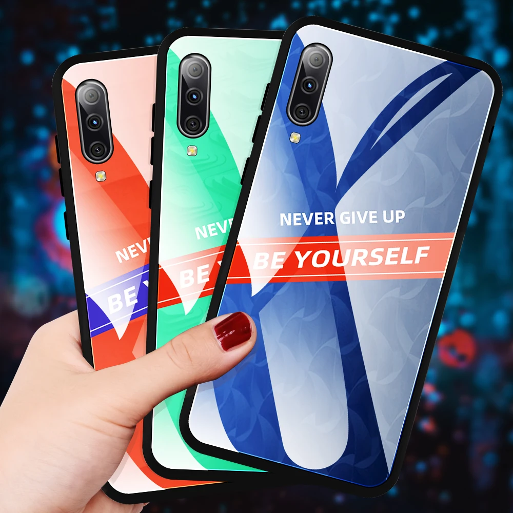 

Tempered Glass Case For Samsung Galaxy A80 A50 A70 A10 A10S Fashion Colorful Cover For Galaxy A20 A20S A30 A30S A50S A90 Case