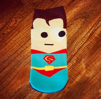 Короткие носки в американском стиле; Разноцветные Дышащие носки с героями мультфильмов; короткие носки с героями мультфильмов; женские хлопковые носки с Суперменом, человеком-пауком, капитаном; Sox - Цвет: Model 6