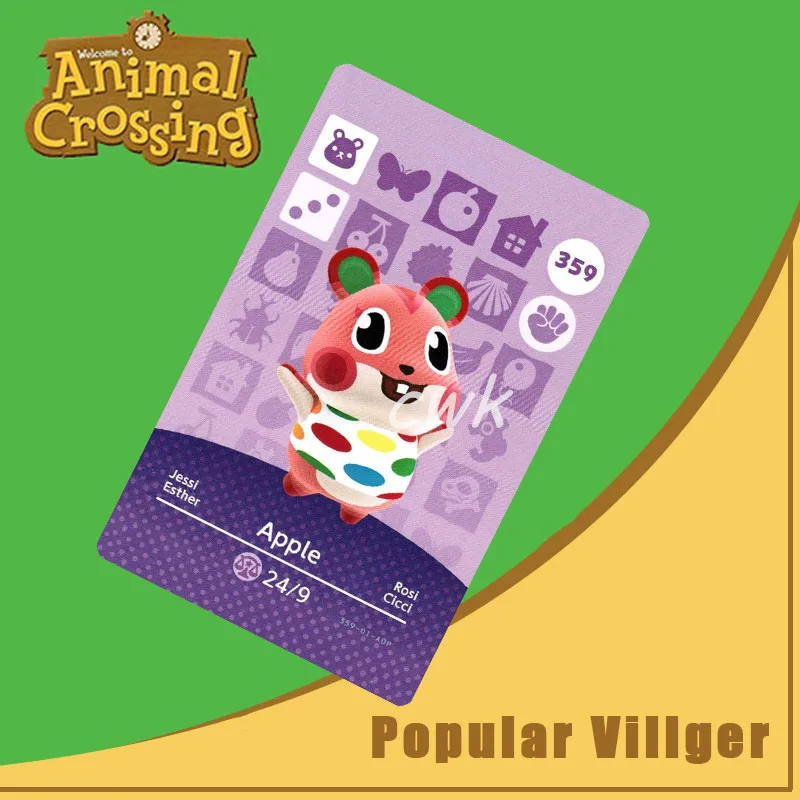 359 Apple Animal Crossing New Horizons NFC Card For Amiibo Games Card