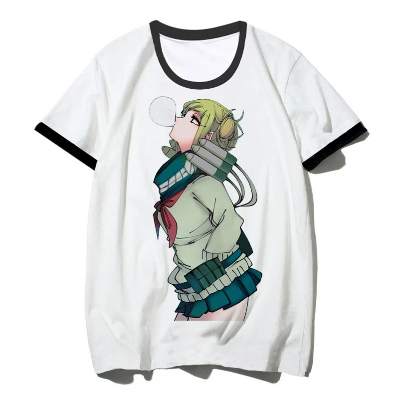 Ahegao Футболка с принтом Himiko Toga Waifu мужской wo Мужская футболка Boku No Hero Academy Harajuku Топ аниме мультфильм футболка