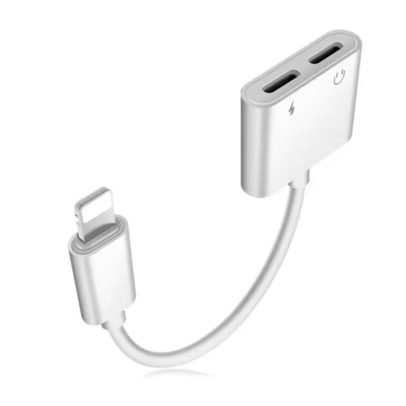 GHC оригинальные наушники адаптер для зарядки iPhone 7/8/X/XR/XS для Lightning в двойной разъем освещения конвертер дропшиппинг