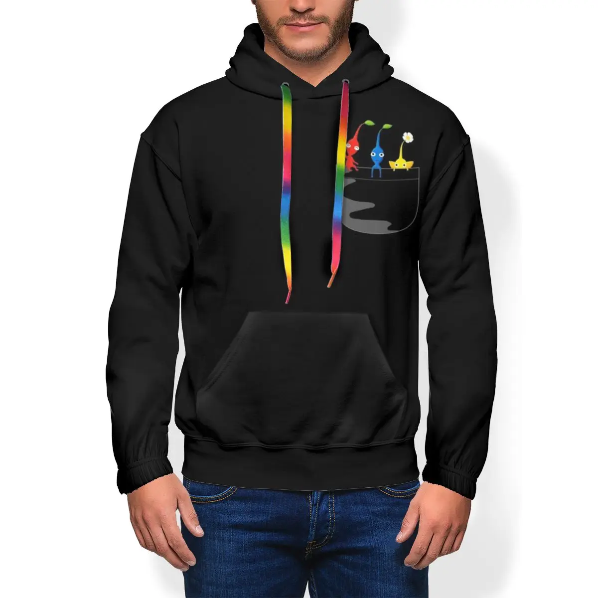 Pikmin Толстовка Pikmin Pocket Tee толстовки Белый Зимний пуловер худи большого размера популярные длинные толстовки