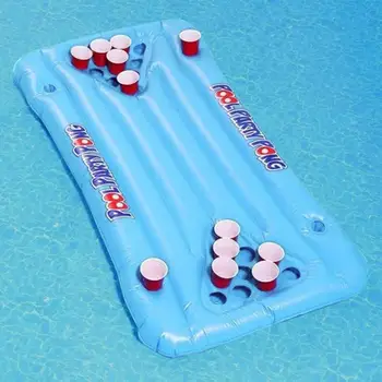 

Outdoor Fast Inflation Beer Pong Pool Float Inflatable Floating Beer Pong Table Party Pool Lounge Raft for Men Women