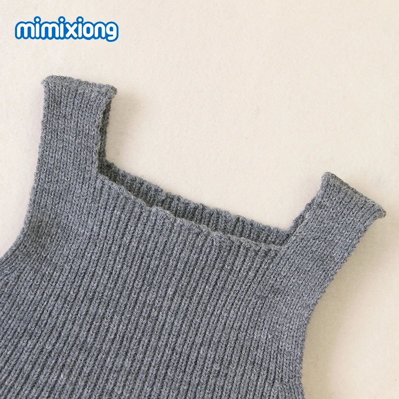 Baby Bodysuits Newborn Girls Body Tops Fashion Solid Color Knitted Infant Bebes Onesie Toddler Children Jumpsuits Clothes 0-24M