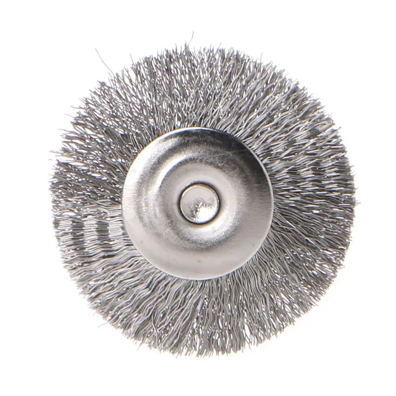 10pcs 22mm 플래티넘 블레이드 스테인레스 스틸 와이어 휠 브러시 Dremel 로타리 드릴 미니 드릴 Dremel 연마 Dremel 액세서리