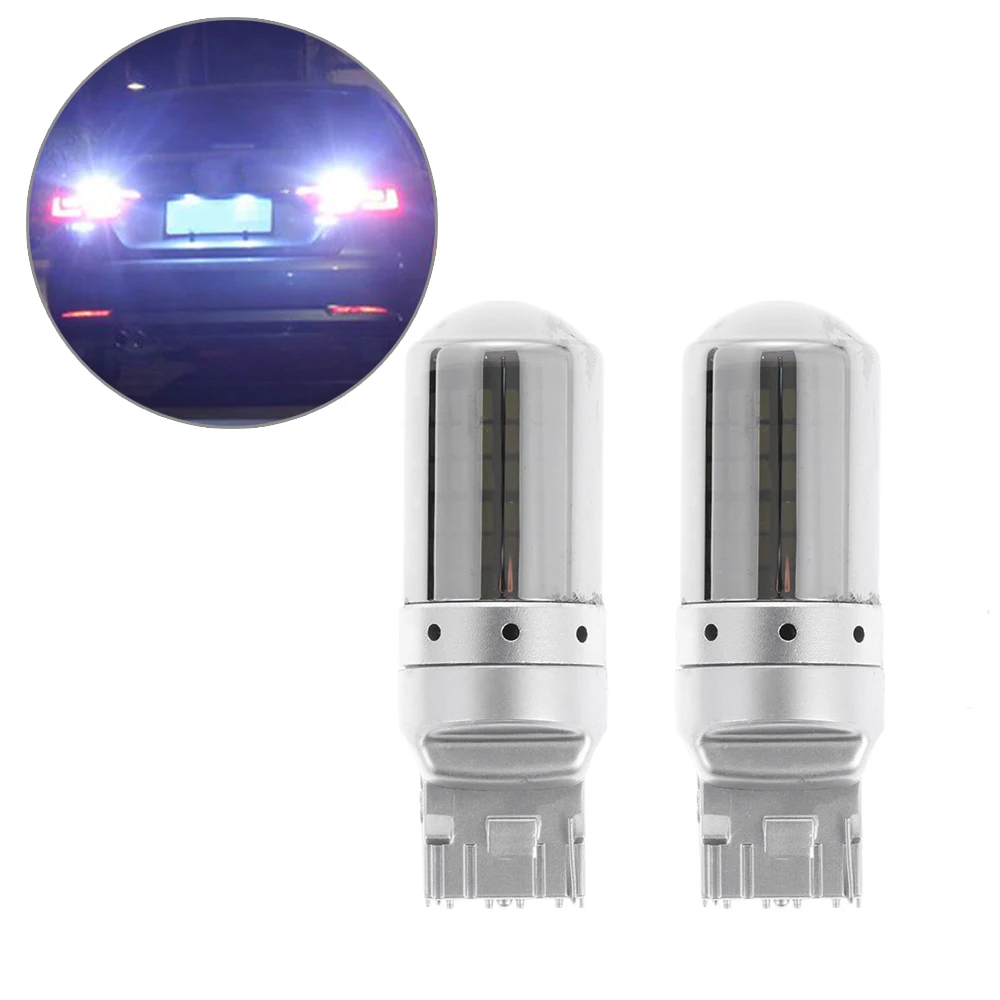 2 шт., автомобильные поворотные сигнальные лампы, тормозные лампы с 144 SMD 3014 Светодиодный фонарь, без ошибок, без гипер-вспышки 7440 T20 W21W