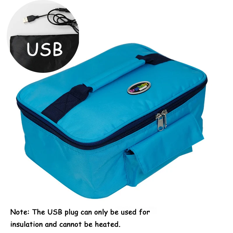 USB-Blue 110 В/220 В Личная Портативная сумка для обеденной печи мгновенный подогреватель пищи электрическая печь PE сплав Подогрев Ланч-бокс Bento box - Цвет: USB-Blue
