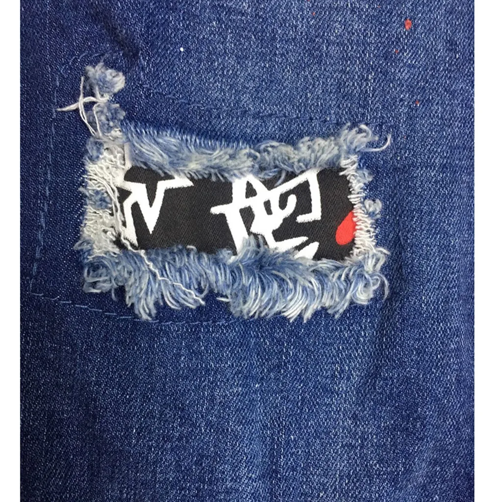 Womail джинсы с высокой талией, женские Стрейчевые брюки с принтом, брюки, повседневные Выбеленные штаны-карандаш, синие обтягивающие джинсы с высокой талией