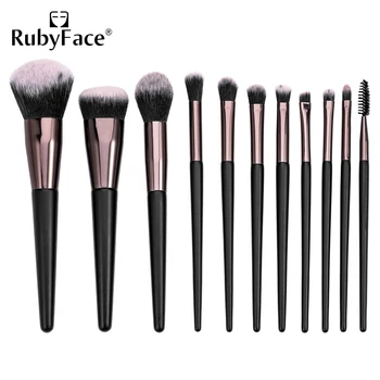 

Makeup Brushes Set Powder Foundation Professional Brush For Eye Shadow Eyeliner Lip Black Brush Set Kabuki Makeup Brush Kit 2020