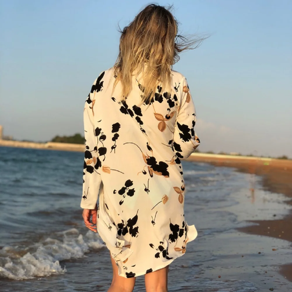 Женская накидка на костюм Пляжная туника бикини купальный кафтан пляжный