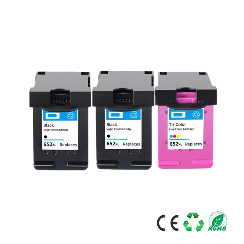 3PC Compatible 652XL 652 ink cartridge replacement for HP 652 XL for HP652 Deskjet 1115 1118 2135 2136 2138 3635 3636 3835 4535 - Цвет: 2Black 1Color