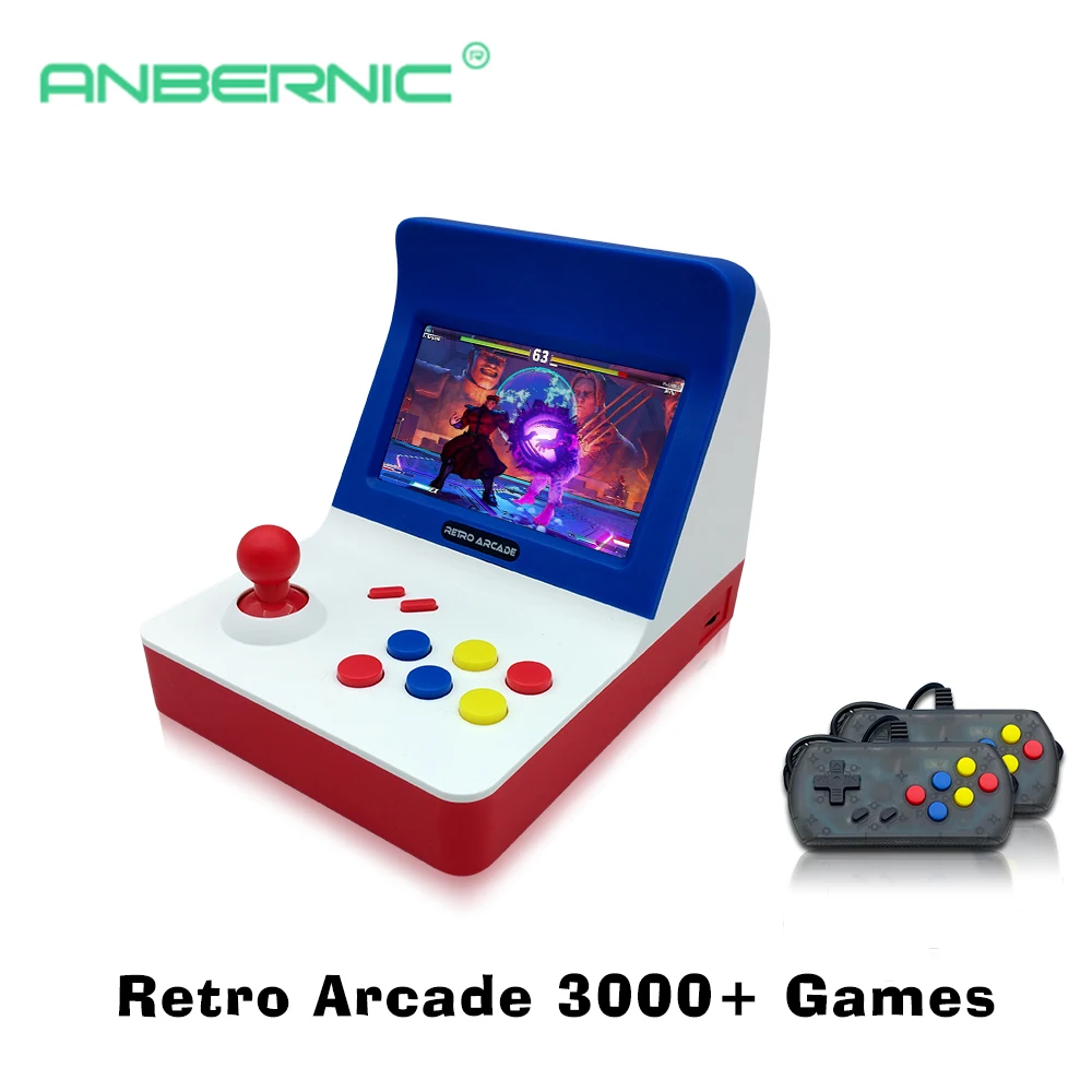 ANBERNIC Мини ТВ игровая консоль 64 бит Ретро игровая консоль встроенный 3000 игр геймпад Ручной игровой плеер лучший подарок