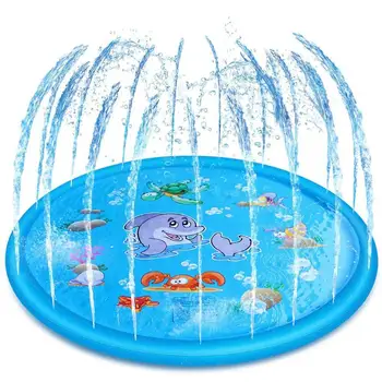 

170CM Summer Children's Baby Play Water Mat Games Beach Pad Lawn Inflatable Spray Water Cushion Toys Outdoor Tub Swiming Pool