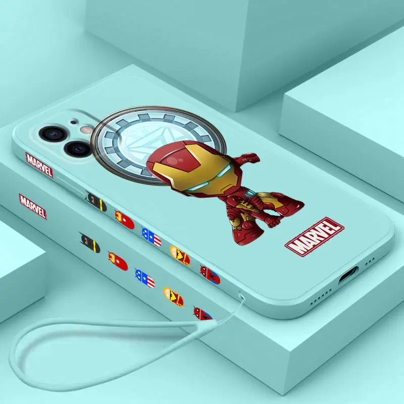 Popularity Marvel phone case for iphone 11 12 13 pro max case Shockproof iphone 7 case 6 8 plus x xs xr Unilateral design cover