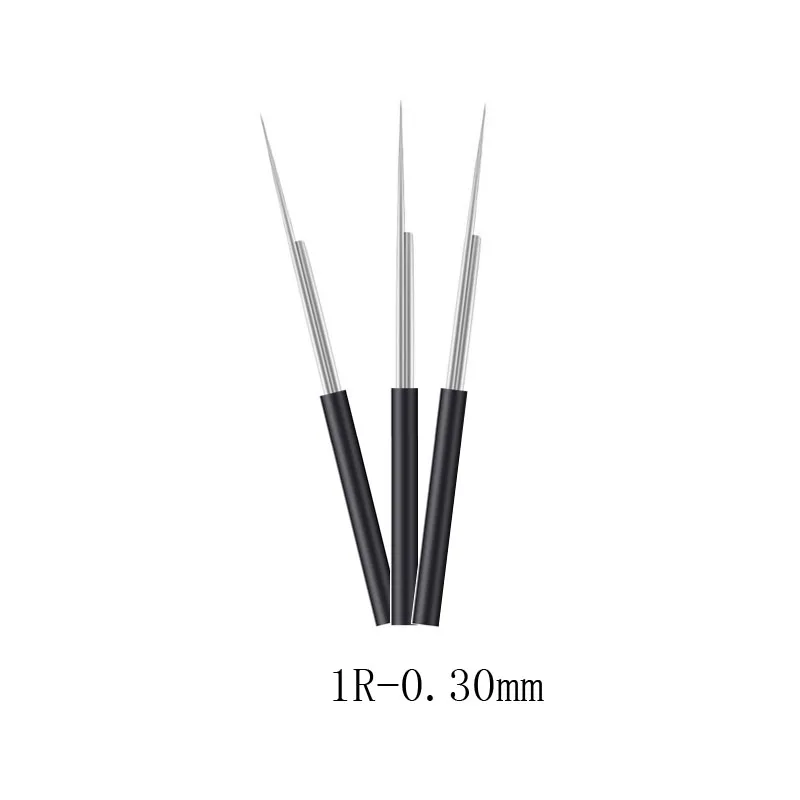 

200pcs Round 1 Diameter 0.30mm Tattoo Needles Manual Fog Blades for Eyebrow Permanent Makeup Pen