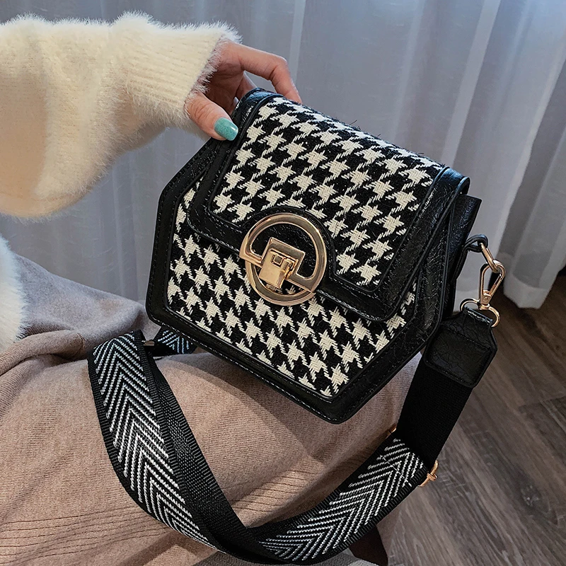 

2019 New Style WOMEN'S Bag Korean Ulzzang Shoulder Bag Simple Ulzzang-Style Woolen Cloth Shoulder Bag Fashion Louis Brnad gg Bag