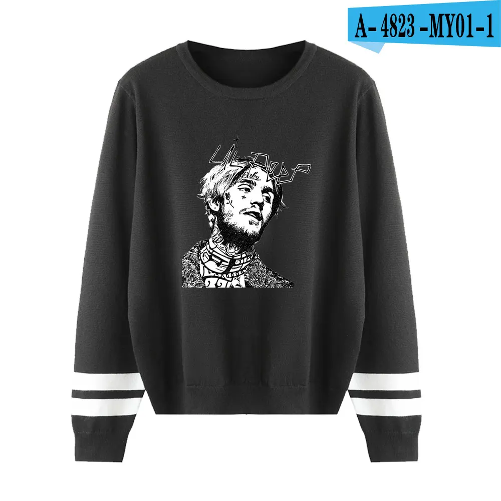 Модный бренд Лидер продаж lil peep свитер для мужчин/женщин Модный классический Harajuku стиль принт lil peep свитер Повседневный пуловер Streetwe - Цвет: black
