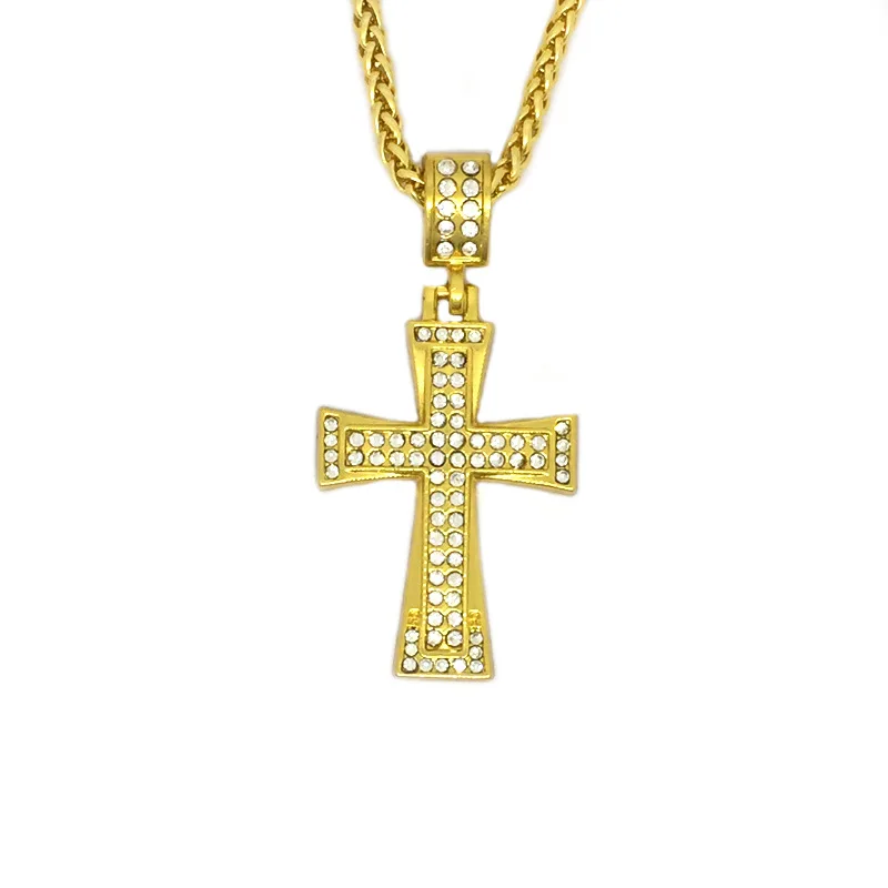 Delicacy Cross Pendant Necklace Hiphop Hip Hop Cross Necklace