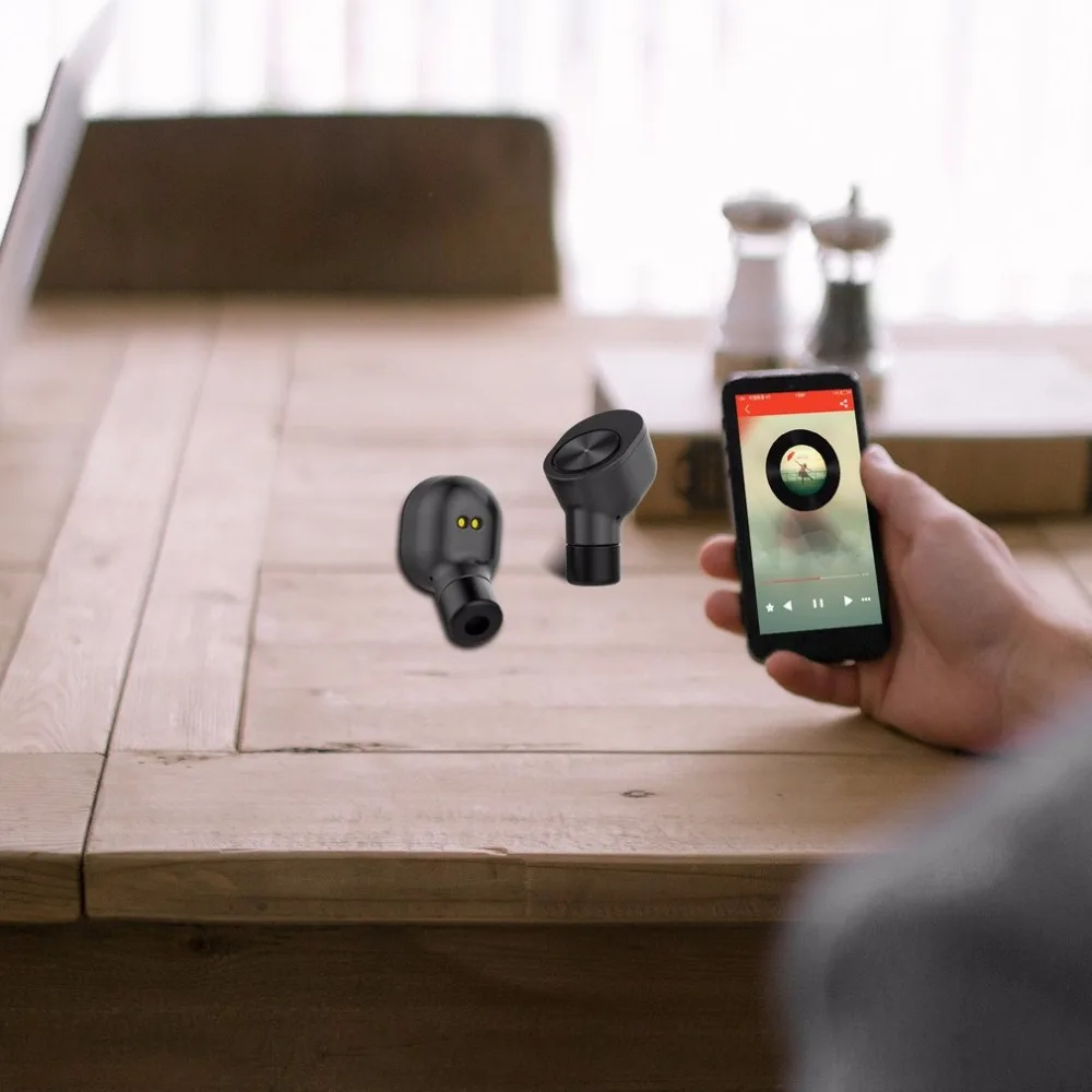 QP-W10 Bluetooth V4.2 Близнецы настоящие беспроводные наушники-вкладыши с одним ключом управления наушники с магнитным зарядным устройством