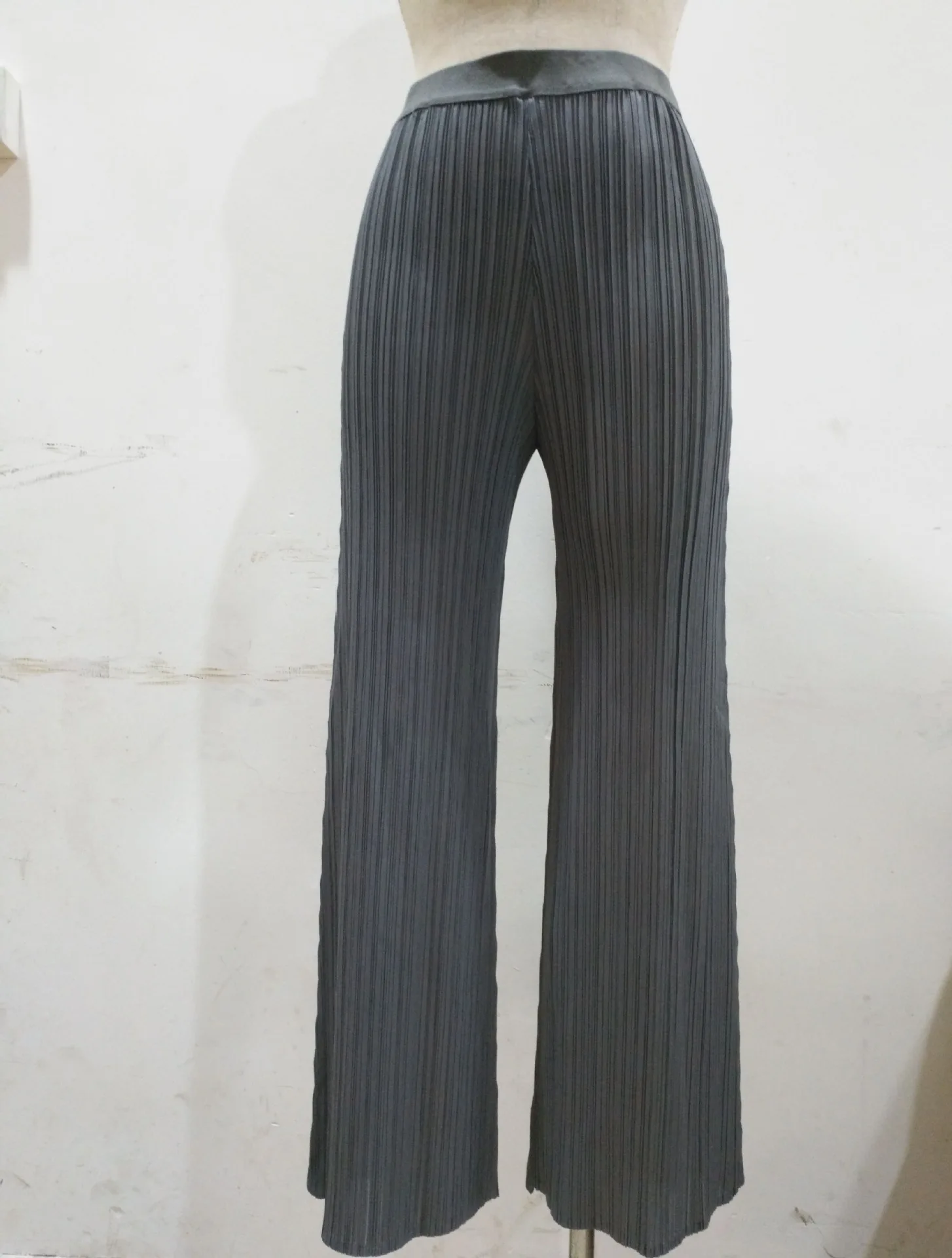 Лидер продаж Miyake модные складные однотонные плиссированные широкие брюки повседневные штаны
